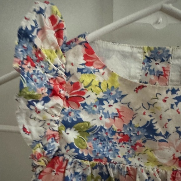 Baby GAP Floral Print Dress with Ruffle Sleeves 2T - Picture 3 of 4
